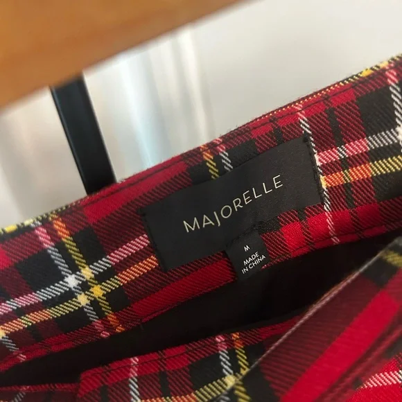 MAJORELLE Shane Mini Skirt in Red Plaid - Picture 3 of 4